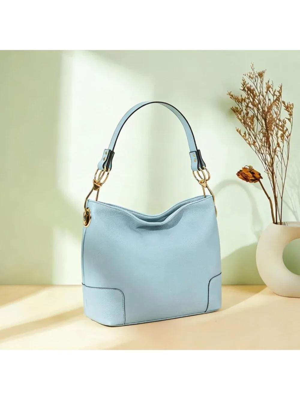 Chic Hobo Bag for Women | Top Handle Satchel Shoulder Purse | Stylish Bucket
